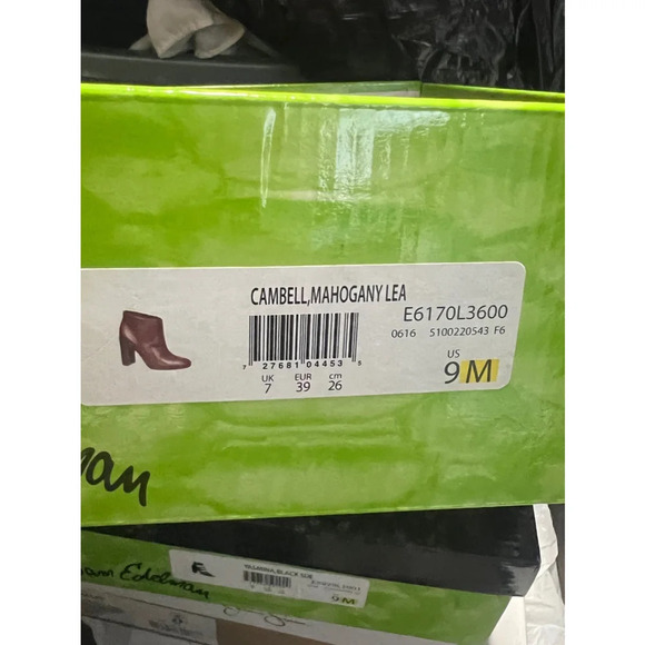 Sam Edelman Leather CAMPBELL HIGH HEEL BOOTIES IN RED Mahogany - Picture 7 of 7